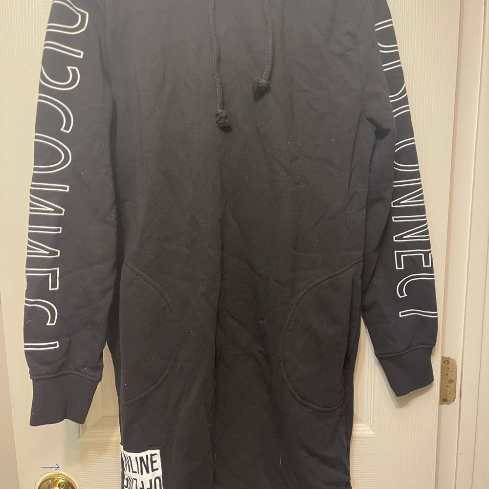 H&M Black Hoodie with White Tag